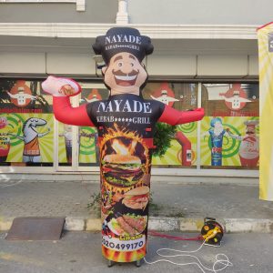 Hand Waving Balloon - Restaurant.